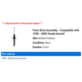 thumbnail image 2 of Front Strut Assembly - Compatible with 1998 - 2002 Honda Accord 1999 2000 2001, 2 of 2