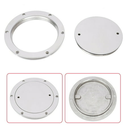 6” Marine 316 Stainless Steel Deck Plate Round Inspection Hatch Access Boat