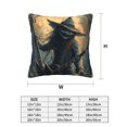 thumbnail image 3 of Halloween Throw Pillow Covers, Halloween Guitar Pumpkin Square Pillow Cases with Invisible Zipper for Halloween Decorations, Farmhouse Halloween Decor 20x20, 3 of 7