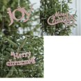 thumbnail image 2 of 6 Pcs Christmas Word Sign Glitter Hanging Ornaments, Compatible With Window Tree Wall Home Decor, 2 of 5