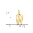 thumbnail image 3 of Diamond2Deal 14K Pendentif Initiale Lettre Bloc Inclinée en Or Jaune pour Femmes, 3 of 5