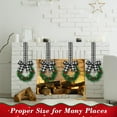 thumbnail image 6 of 4 Pcs 6" Small Christmas Kitchen Cabinet Wreaths with Ribbon Mini Kitchen Cabinet Christmas Decor for Window Door, 6 of 6