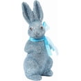 thumbnail image 6 of Easter Decoration Sparkling Foam Bunny Figurine with Bow tie 8.6" Glitter Rabbit Tabletop Ornament for Easter Centerpieces Spring Home Office Table Decor, 6 of 6