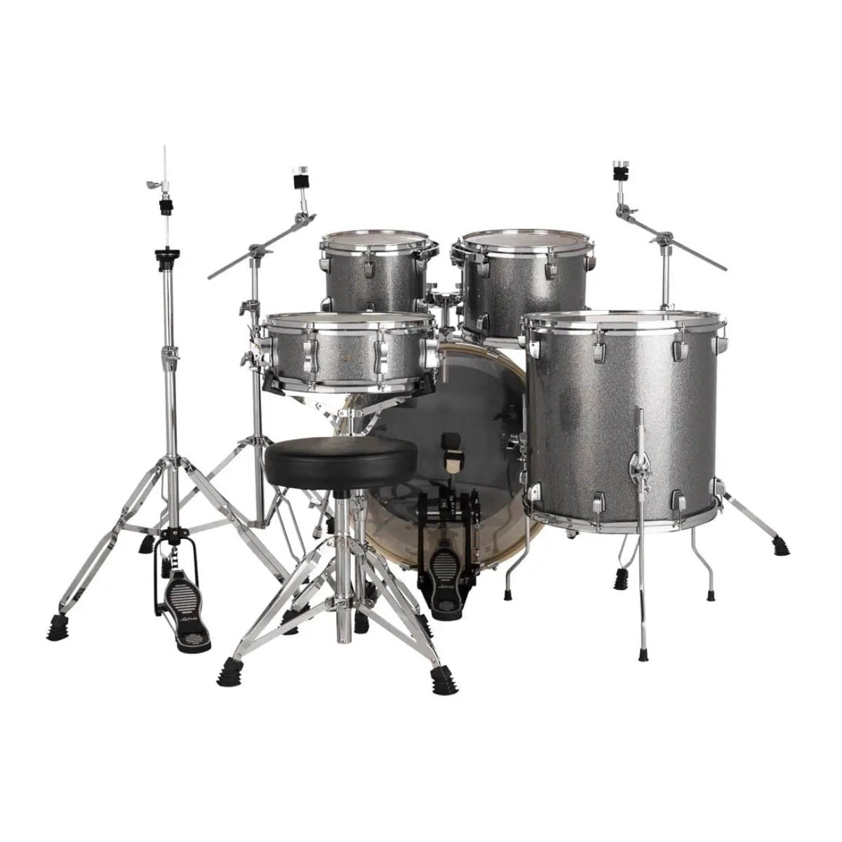 Ludwig Evolution 5-Piece Drum Set w/Hardware, 22" Kick, Platinum Sparkle