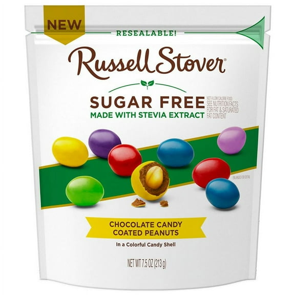 Russell Stover Sugar Free Chocolate Candy Coated Peanuts7.5oz