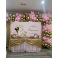 thumbnail image 2 of Royal Gold Princess Baby Shower Backdrop Pink Little Princess is On The Way Background Glitter Gold Princess Carriage Newborn Birthday Party Decorations Banner Photo Booth Props, 2 of 5