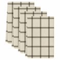 thumbnail image 2 of Linen Buffalo Check Kitchen Towels Set of 4, Retro Black Lines Grid Pattern Absorbent Dish Towels for Kitchen, Microfiber Hand Towel, Quick Drying Tea Towel for Cleaning Decorative Dishcloths, 2 of 7