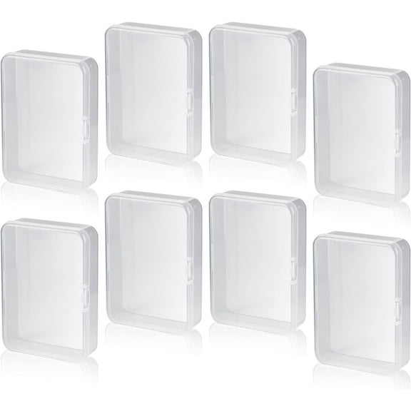 Playing Deck Card Cases,8pcs Clear Plastic Trading Card Storage Box Poker Gaming Acrylic Card Holder Organizer for Bank Business Card
