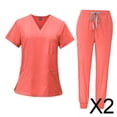 thumbnail image 1 of Conjunto De Uniforme Médico Para Mujer, 2 Piezas, Cómodo Conjunto Médico Para Mujer, Camiseta Y Pantalones De Enfermera, 1 of 10
