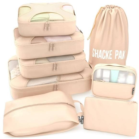 Set Packing Cubes Shacke 8 para equipaje ligero de viaje