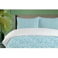 thumbnail image 4 of Ambesonne Cartoon Duvet Cover Sets, Funny People Crowd Outline, 2-Queen, Pale Turquoise Sea Blue, 4 of 6