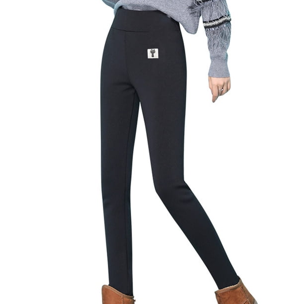 Minnieouse Calzas cálidas para mujer, traje de lana bereber grueso, mallas elásticas, pantalones pitillo que combinan con todo a la moda, deportes de Prendas para la parte inferior del cuerpo 5XL Minnieouse AP013775-08