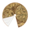 thumbnail image 3 of Kll World Map1 Christmas Tree Skirt 48",Party Decorations Farmhouse For Christmas Decorations Holiday Party, 3 of 8