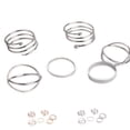 thumbnail image 2 of Anillos Femeninos Minnieouse Paquete de 6 Vintage Aleación Ajustable Plata Oro, 2 of 6
