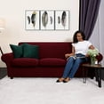 thumbnail image 7 of CHUN YI Sofa Cover with Separate Cushion Slipcover Stretch Checks (XL Sofa, Wine), 7 of 7
