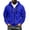 Blue, variant on Mens Cargo Jacket Drawstring Zip Up Multiple Pockets Hooded Jackets Solid Color Long Sleeve Fashion Sweatshirt Outerwear
