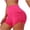 Hot Pink, variant on felwors High Waisted Yoga Shorts Ruched Drawstring Tummy Control Lifting Athletic Running Coffee for Size S