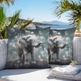 thumbnail image 4 of Outdoor Pillow Cover Elephant Dreamy Glittering Bubble Set of 2 Waterproof Throw Pillowcases Sky Cloud Decorative Patio Furniture Pillows for Couch Garden Indoor & Outdoor Use, 4 of 9
