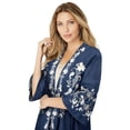 thumbnail image 4 of Roaman's Women's Plus Size Chambray Embroidered wrap, 4 of 6