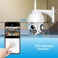 thumbnail image 2 of Cámara IP PTZ 1080P para exteriores, seguimiento automático, Audio bidireccional, Wifi, Zoom Digital 4X, visión nocturna a Color, videovigilancia CCTV, 2 of 3