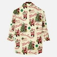 thumbnail image 4 of Pompotops Chemise à Manches Longues pour Hommes, Boutons Décontractés, Imprimé Santa Claus, Col Rabattu, en Solde, 4 of 4