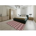thumbnail image 5 of Ahgly Company Machine Washable Indoor Round Transitional Deep Rose Pink Area Rugs, 6' Round, 5 of 7