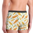thumbnail image 4 of Men's Boxer Briefs, Cute Carrot Green Leaves Soft Comfy Mens Underwear Boxer Briefs Breathable With Widen Waist, 4 of 7