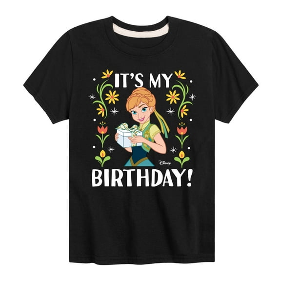 Disney Frozen - Anna It's My Birthday - Toddler & Youth Short Sleeve Graphic T-Shirt
