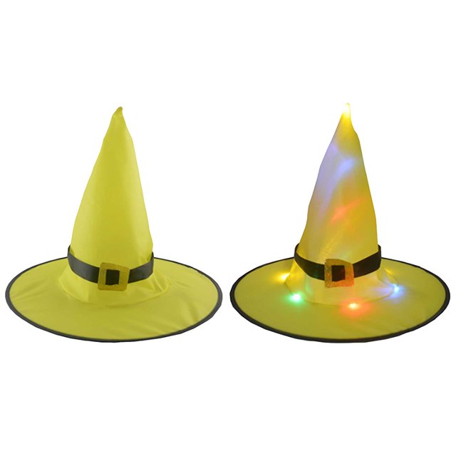 Sombrero resplandeciente de Halloween Niños Fiesta de adultos Fiesta de baile Vestir Sombrero de bruja Wmkox8yii fhajkh1393