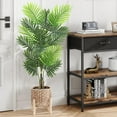 thumbnail image 2 of Huloretions Artificial Palm Tree,4FT Fake Areca Palm Plant Faux Tropical Palm Silk Plant with 18 Trunks Floor Plant in Pot Indoor Outdoor Home Office Garden Modern Decosration, 2 of 7