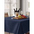thumbnail image 6 of Solid Dark Blue Table Cloth, Minimalism Abstract Denim Texture Waterproof Tablecloth for Rectangle Tables, Reusable Washable Fabric Table Cover for Restaurant Kitchen Dining Tables 60"x84", 6 of 6