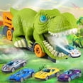 thumbnail image 2 of Vehículo de juego de dinosaurios para niños, camión transportador de coche, regalo Montessori, pista de carreras, 2023, 2 of 4