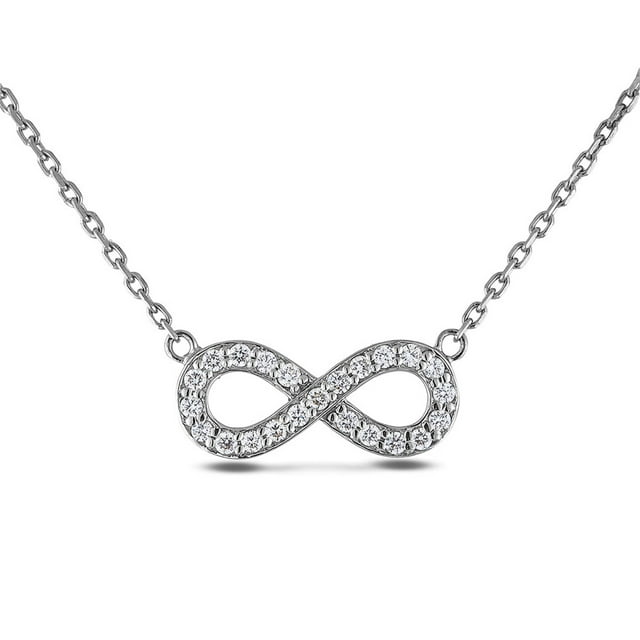 10k Gold 0.30 Cttw Canadian Diamond Infinity Necklace