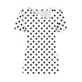thumbnail image 5 of DeHolifer Women Summer T-Shirts Casual Printed Slanted Collar Short Sleeve Tee Tops White L, 5 of 5