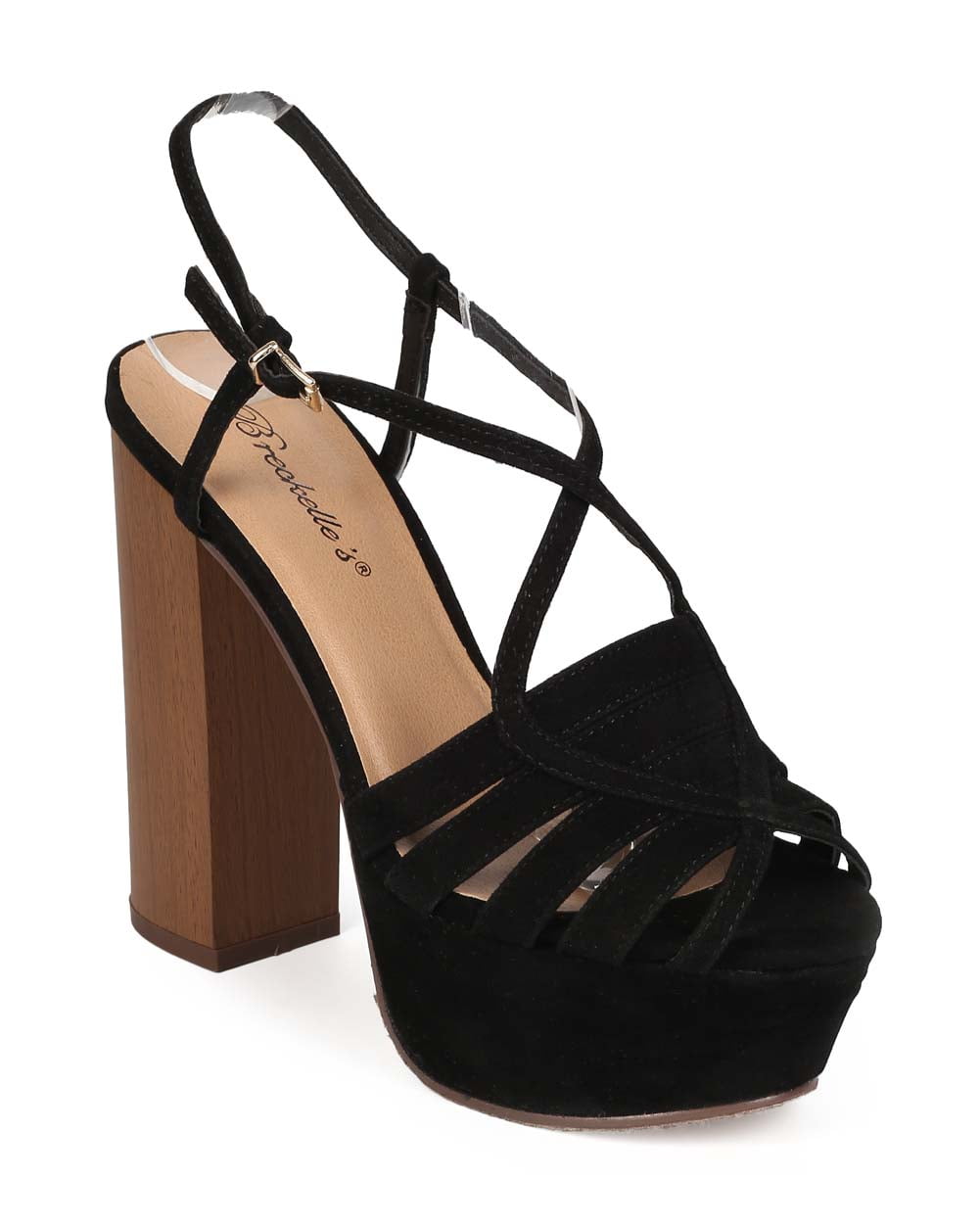 peep toe slingback block heels