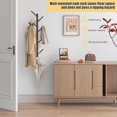 thumbnail image 4 of Coat Rack Wall Mount,Bamboo Vertical Hat Rack for Wall,Wall Coat Tree,Coat Hanger,Floating Coat Rack for Hats,Jackets,Bags,Entryway Bedroom (Brown), 4 of 7