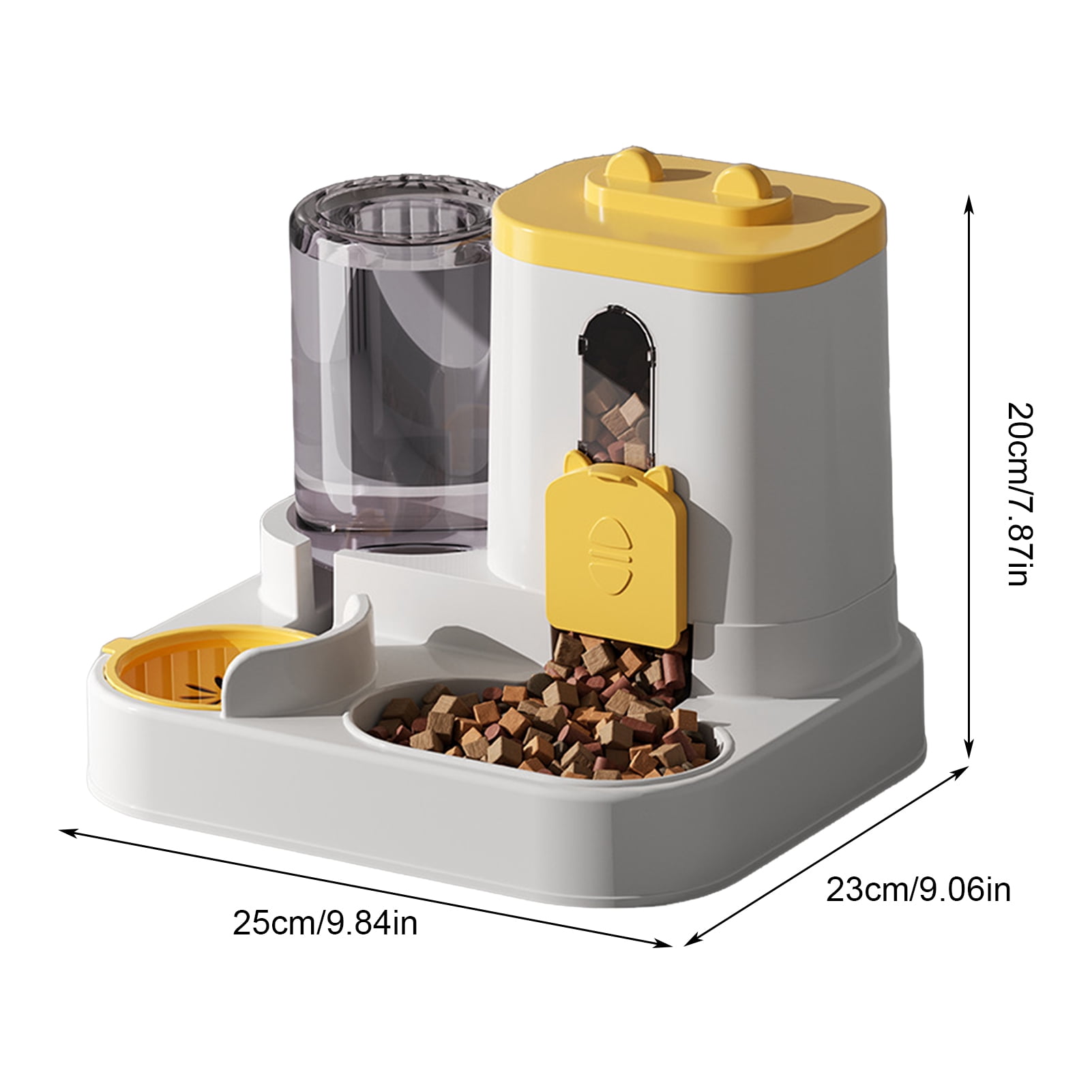 2-in-1 Pet Feeder And Water Dispenser Automatic Pet Dry Food And Water Dispenser Set for Small Medium Cats Dogs