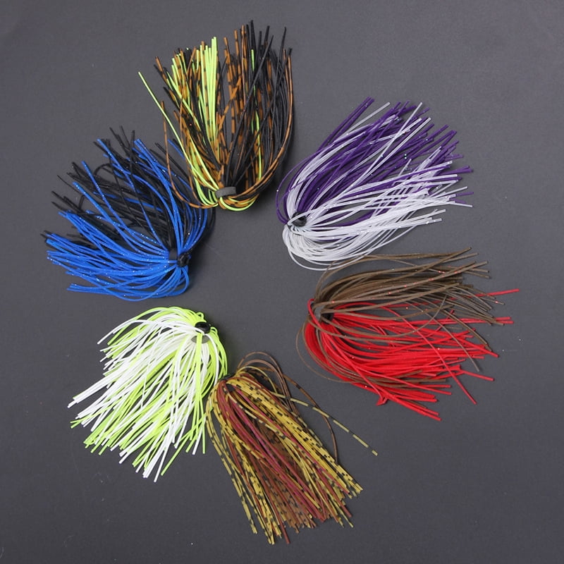 10 Bundles 30 Strands Silicone Fly Tying Squid Skirts Fishing Rubber Jig Lures