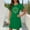Green, variant on QUNYINEY Cotton Nightgowns for Women Plus Size Short Sleeve St Patricks Day Soft House Dress Knee Length Crew Neck Comfy Women's Sleepwear