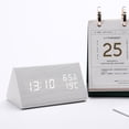 thumbnail image 5 of El despertador del higrómetro del LED llevó el higrómetro de madera del reloj digital electrónico del triángulo del reloj de madera, 5 of 5