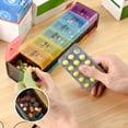 thumbnail image 6 of Extra Large Weekly Pill Organizer, 7 Day AM/PM Pill Case with XXL Compartment for Fish Oils, Travel-Friendly Medicine Organizer Pill Planner for Vitamins, Supplements, 6 of 7