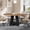 Black Brown, variant on Round Conference Table for 4-6 People, Wooden Meeting Room Table with Thicken Tabletop and Wood Base, Marbled Wood