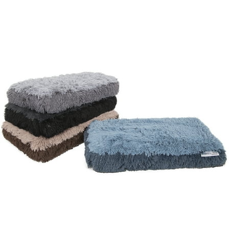 Cushion Pet Bed Paws & Pals Fuzzy Dog or Cat Pet Bed - Deluxe Premium Bedding Cushion Two-Toned Design ()