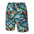 thumbnail image 4 of Pofeuu Colorful Fishing Baits Prin Men's Swim Trunks Quick Dry Bathing Suit Swimming Board Shorts Mesh Lining Beach Swimwear-XX-Large, 4 of 6