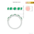 thumbnail image 4 of ANGARA Natural Five Stone Oval Emerald Swirl Ring with Diamonds in 14K White Gold for Women (Size-4x3mm) | May Birthstone, Birthday, Anniversary, Jewelry Gift for Women | Natural Emerald Ring, 4 of 9