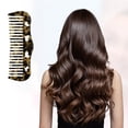 thumbnail image 4 of Unique Bargains 1 Pcs Women Heart Style Wide Tooth Comb for Curly Thick Wavy Straight Hair Brown Yellow, 4 of 6