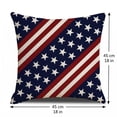 thumbnail image 3 of Decor for Living Room, Decorative Pillow Cover, Patriotic Decorations, Fourth of July Decor, 18X18 Inch Classic Diagonal Star Stripe Linen Flag Slipcover That Fits All Standard 18, 3 of 7