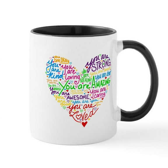 CafePress - You Are Loved Mugs - 11 oz Ceramic Mug - Novelty Coffee Tea Cup