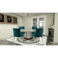 thumbnail image 2 of SEYNAR Modern Velvet Dining Chairs Set of 2, Tufted Back Accent Chair for Living Room,Teal, 2 of 6