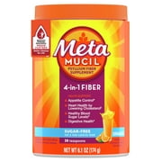 Metamucil Daily Psyllium Husk Powder Fiber Supplement, Sugar-Free, Orange Flavor, 30 Teaspoons